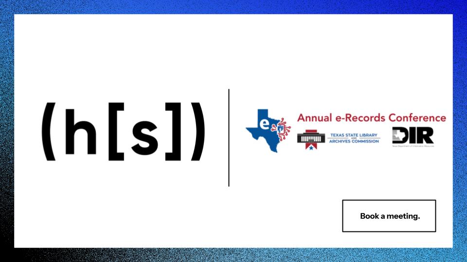 HyperscienceAI's tweet image. Join us at the DIR eRecords Conference in Austin, TX on Nov 21 at Table #20 to see how AI-driven automation is transforming agencies in Texas to manage, protect, and modernize public records. Click here to book a meeting: shorturl.at/NAwPb
#DIR #eRecords #PublicSector
