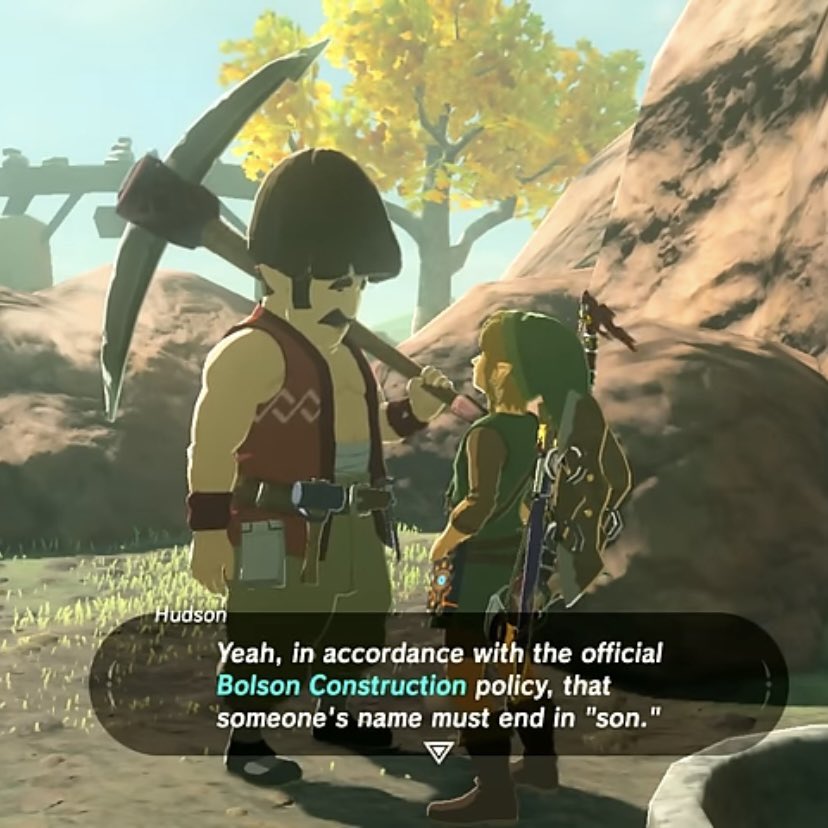 SlLENTPRINCESS's tweet image. so nice of nintendo to have casted Bo Bragason, whose name is in accordance with the Bolson Construction guidelines!