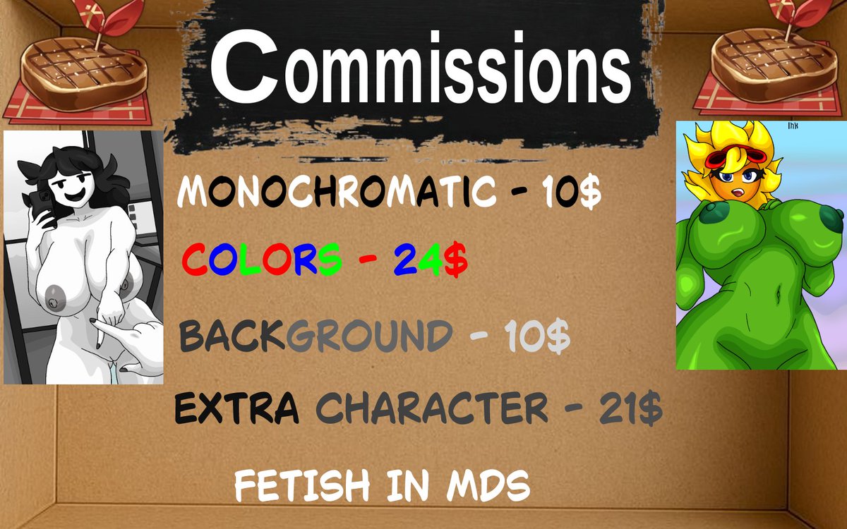 inkagua_art's tweet photo. unos pequeños arreglos y he aqui mi tablita de comisiones owo
-
A few minor adjustments, and here is my commission board o3o https://t.co/dVmaVLI4XN