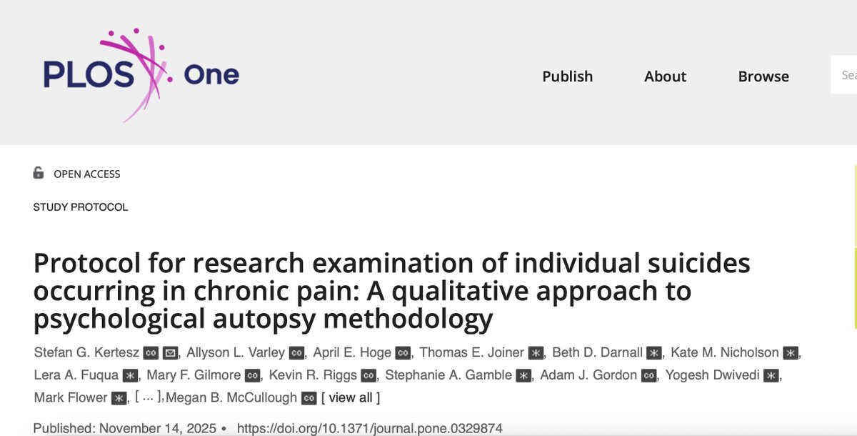 1/To date, scientific reports of suicide after prescription opioid reduction offer speculation from  statistics.

CSI:OPIOIDs is the first, and the ONLY research that aims to learn the full history

Now, the protocol for our study is published &amp; free <a href="/PLOSONE/">PLOS One</a> 

Link next post