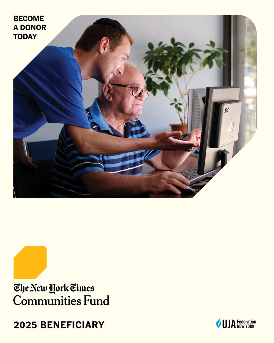 UJAfedNY's tweet image. We’re incredibly grateful to once again be included as a beneficiary of the @nytimes Communities Fund. This year, our organization is spotlighting two amazing programs - the @SelfhelpNY Virtual Senior Center and workforce development at @Commonpoint_Qns.