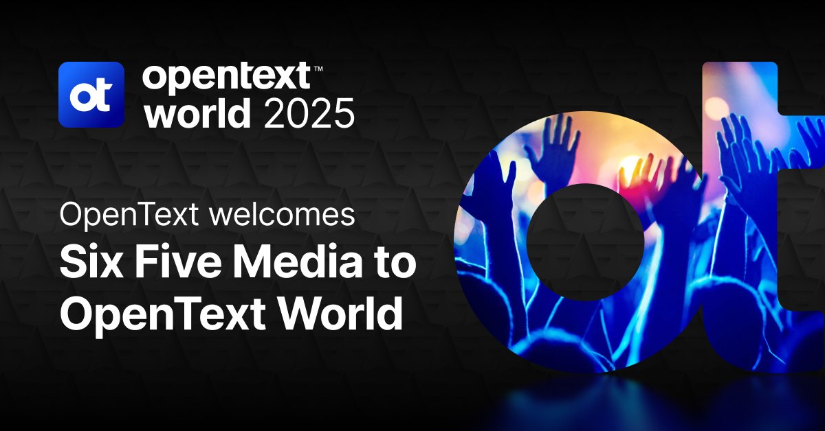 OpenText's tweet image. We are thrilled to welcome @PatrickMoorhead and @danielnewmanUV from @TheSixFiveMedia to #OpenTextWorld 2025!

The duo will be on-site, capturing the energy of the event and sitting down with our executive team for exclusive interviews. Stay tuned for more! 🎥✨