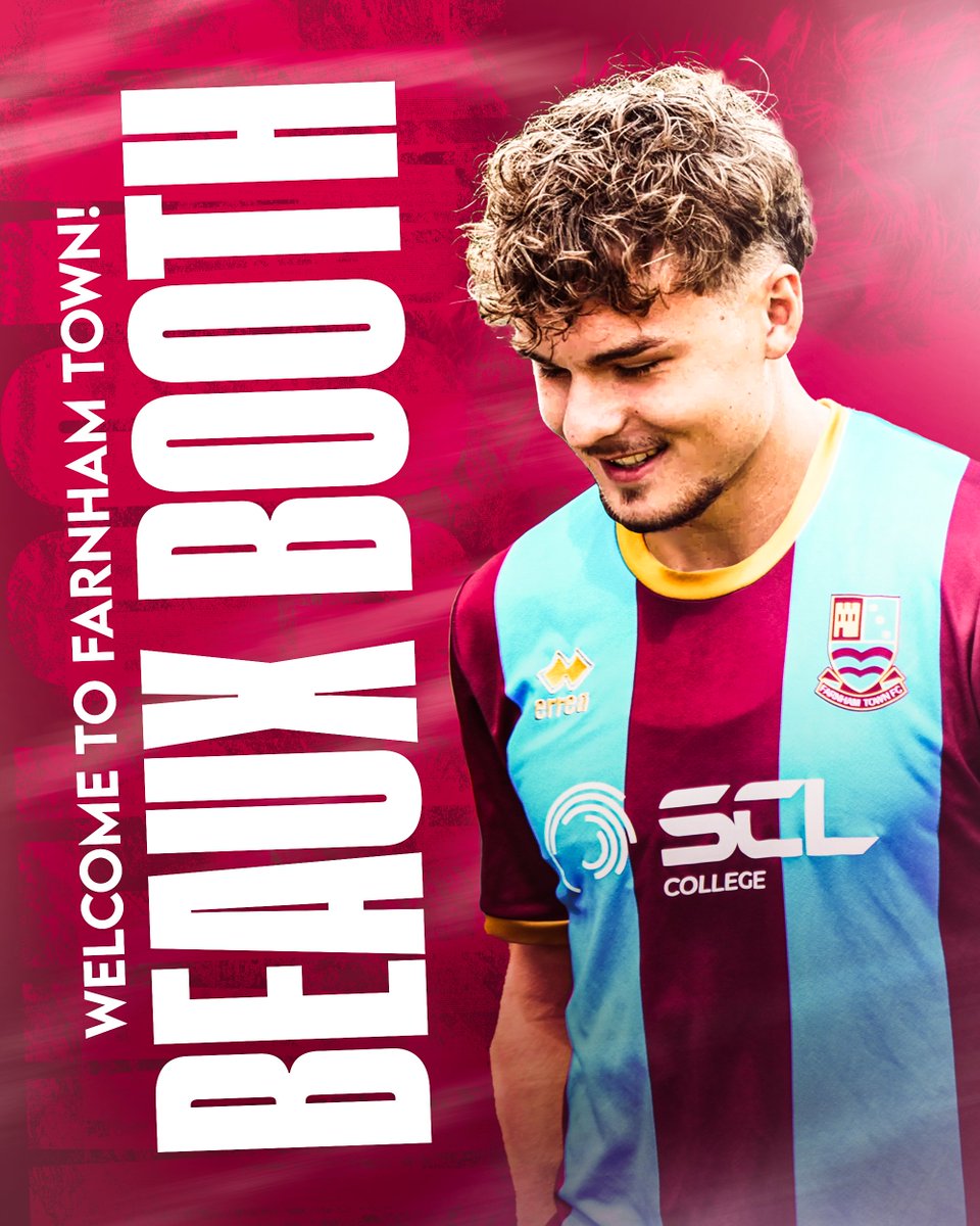👋 𝗪𝗘𝗟𝗖𝗢𝗠𝗘 𝗕𝗘𝗔𝗨𝗫!

We're pleased to confirm the arrival of attacking midfielder Beaux Booth! 💫

The 19-year-old came through the ranks at Brentford before joining <a href="/sholingfc/">Sholing FC</a>, making 13 league appearances this season.

More on our website ➡️ ftfconline.com/2025/11/beaux-…