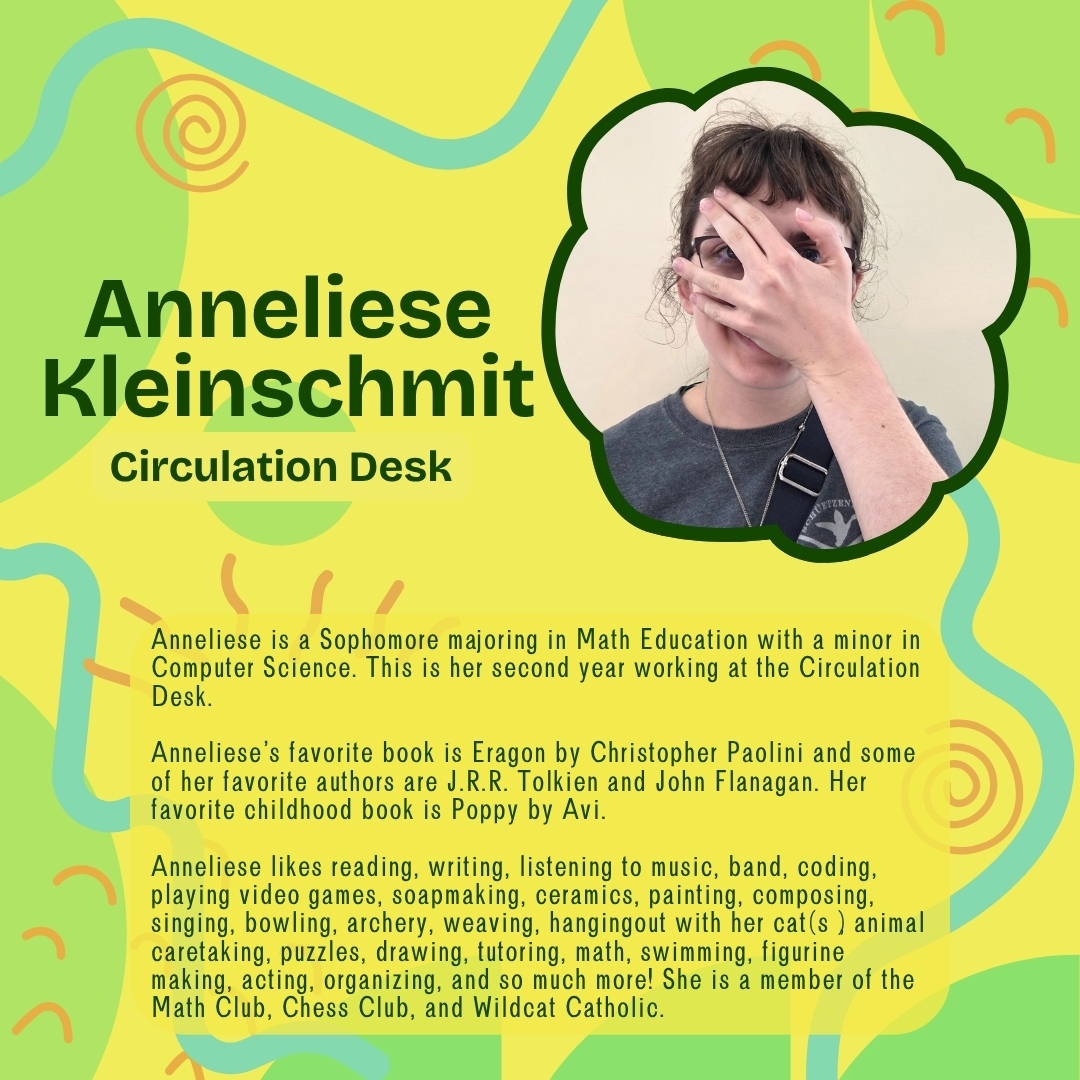 ConnLibrary's tweet image. 📖 “From the stacks to the study rooms — these student workers do it all!”
Meet Hailey, Natalie, Josie &amp;amp; Anneliese and learn what they’re passionate about.
👏 Give them a shoutout for all they do!
#LibrarySpotlight #WayneStateCollege #ConnLibrary