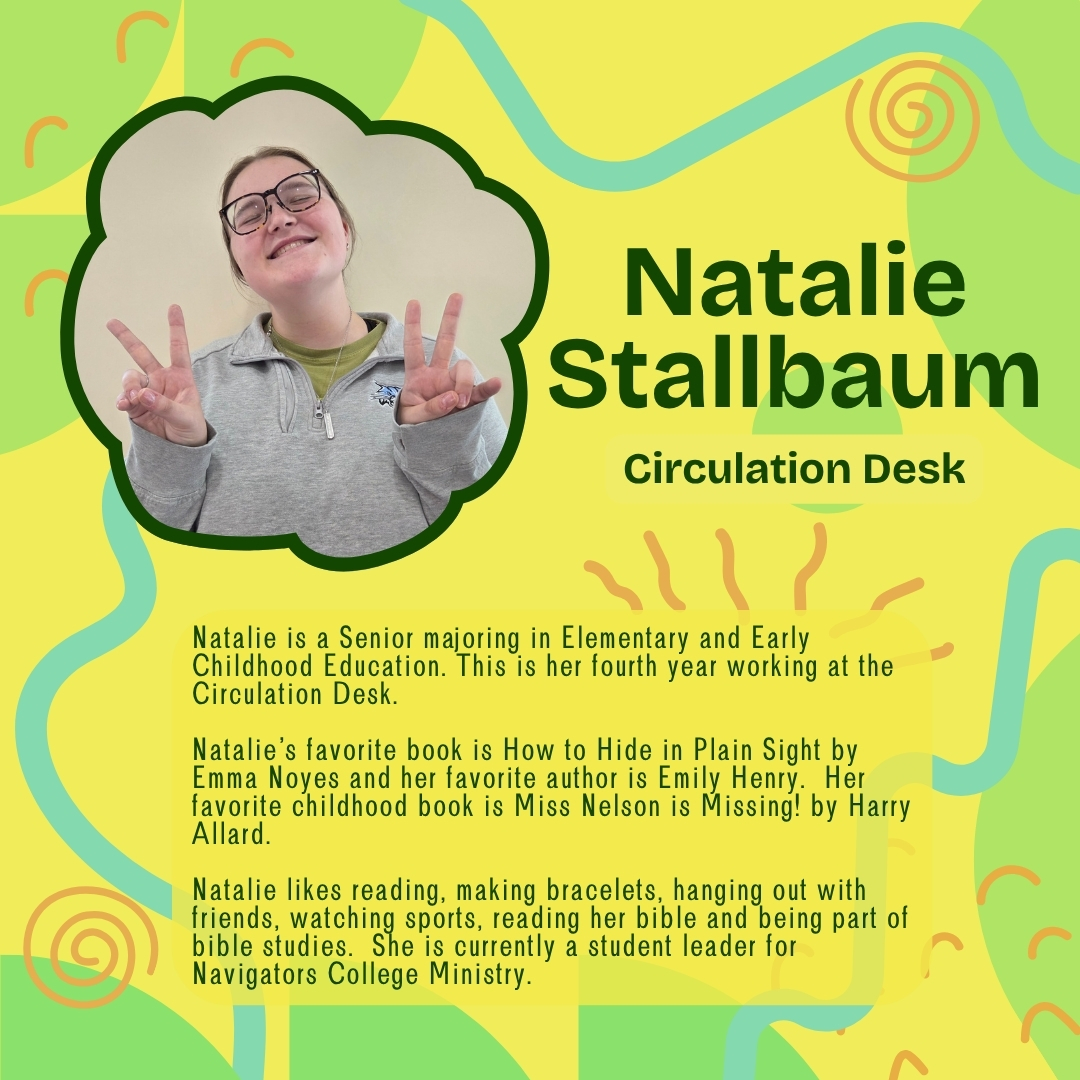 ConnLibrary's tweet image. 📖 “From the stacks to the study rooms — these student workers do it all!”
Meet Hailey, Natalie, Josie &amp;amp; Anneliese and learn what they’re passionate about.
👏 Give them a shoutout for all they do!
#LibrarySpotlight #WayneStateCollege #ConnLibrary