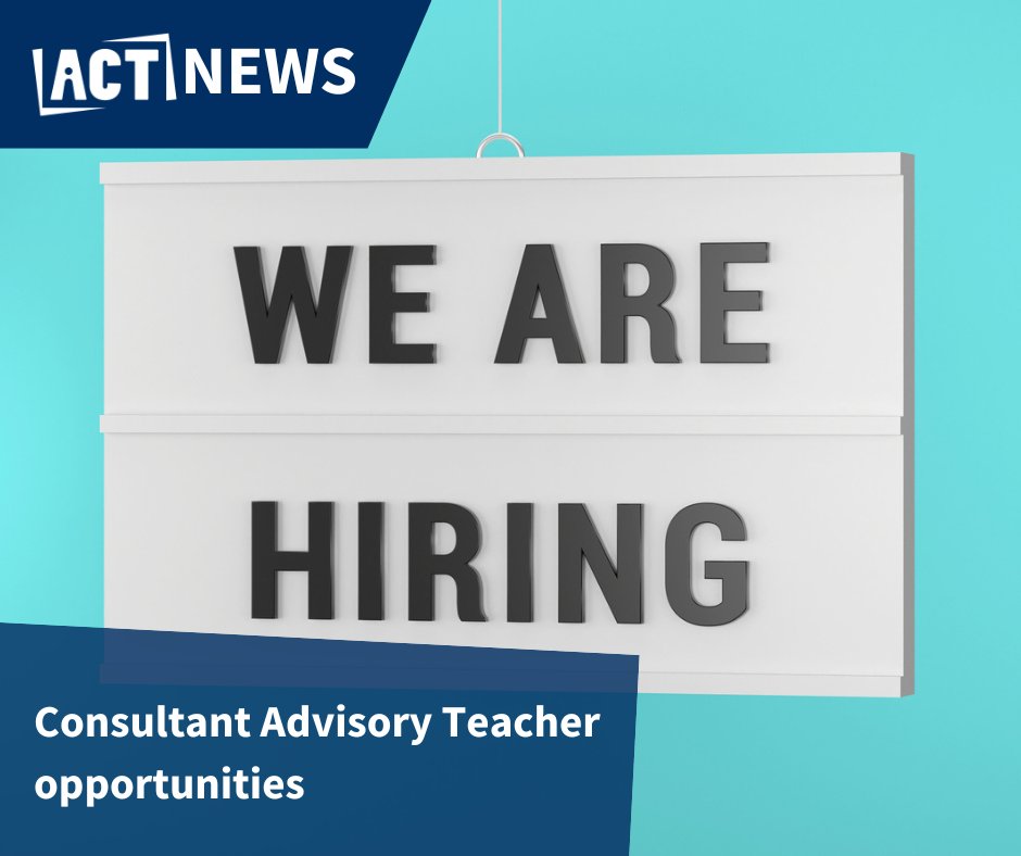 ACT is recruiting Consultant Advisory Teachers to help shape the future of the subject, from writing lesson plans to delivering webinars and e-learning courses.  Open to primary, secondary &amp; post-16 educators.  

Apply now: ow.ly/gYKE50XsQku #EducationJobs