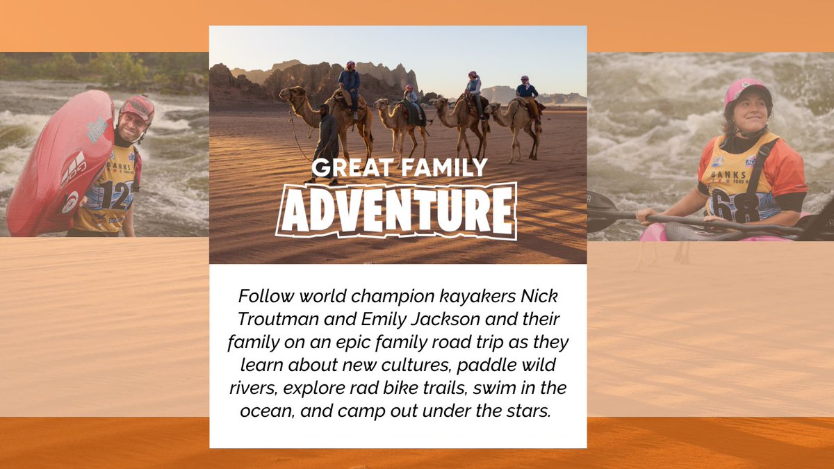 NETA_Tweets's tweet image. Join world champion kayakers and their 2 kids as they grow, learn, and navigate life through family outdoor adventures. They’ll inspire you to take your family on your own adventures! 

Stream on the PBS app. pbs.org/show/great-fam…

#greatfamilyadventure #takeahikeday #hiking