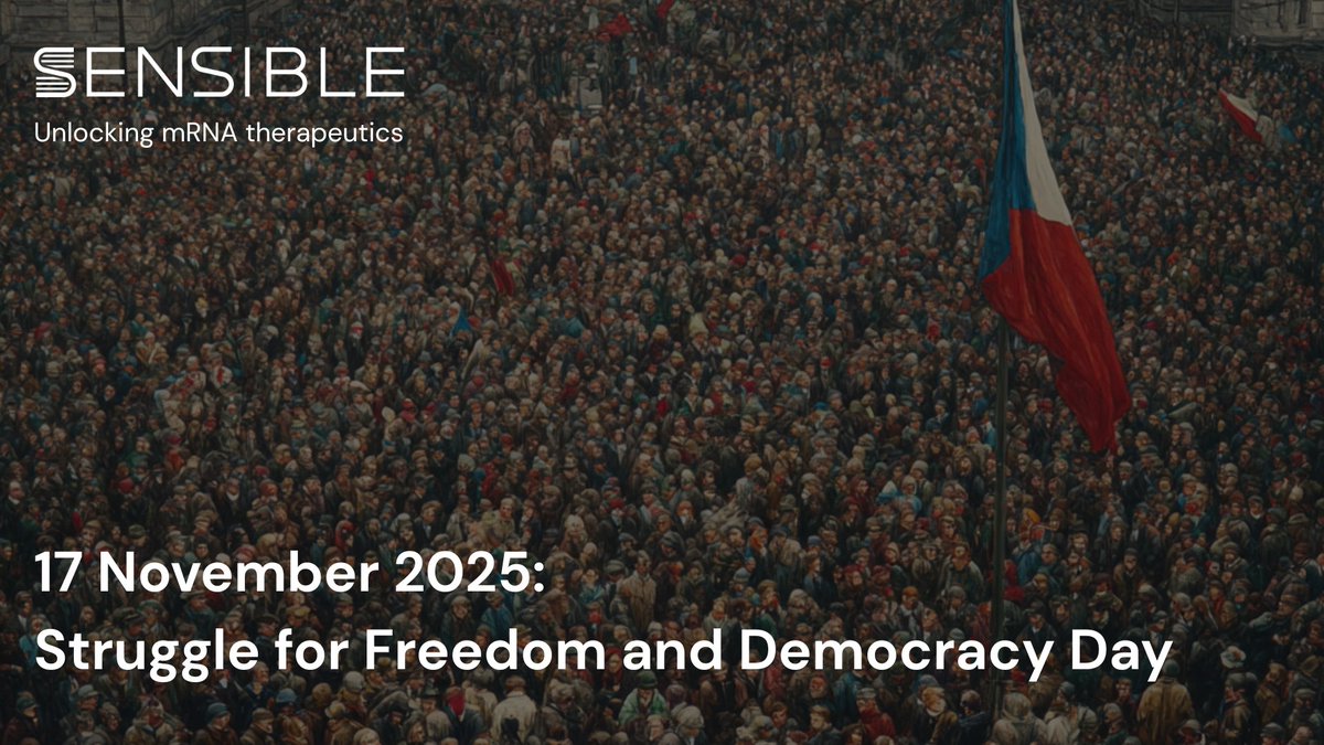 Honoring the Velvet Revolution at <a href="/sensible_bio/">Sensible Biotechnologies</a>  - the foundation that lets us study abroad, build a world-class global team, start a biotech company, and innovate freely. We gave all colleagues worldwide the day off to reflect on these values.