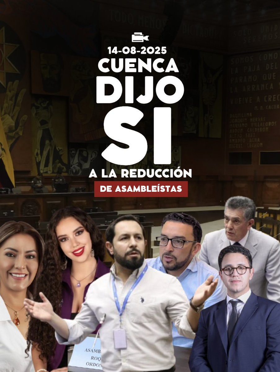 _REDInformativa's tweet image. En la consulta popular y referendo de este domingo 16 de noviembre, los cuencanos votaron por el NO en 3 de las 4 preguntas planteadas.

En La pregunta 3 de la Consulta Popular, que tiene que ver con la reducción del número de asambleístas, los cuencanos votaron a favor del SI.…