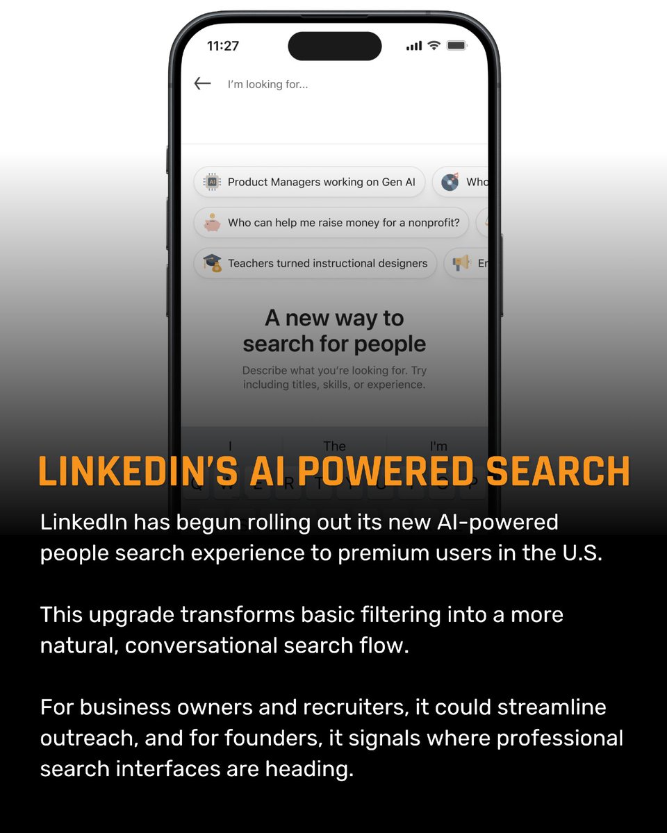 beetechyllc's tweet image. Big tech moves this week 🐝

OpenAI adds new features, Apple tightens privacy, LinkedIn boosts AI search, Cash App pushes crypto.
Swipe to stay ahead.

#BeeTechy #WeeklyBuzz #TechNews #StartupFounders