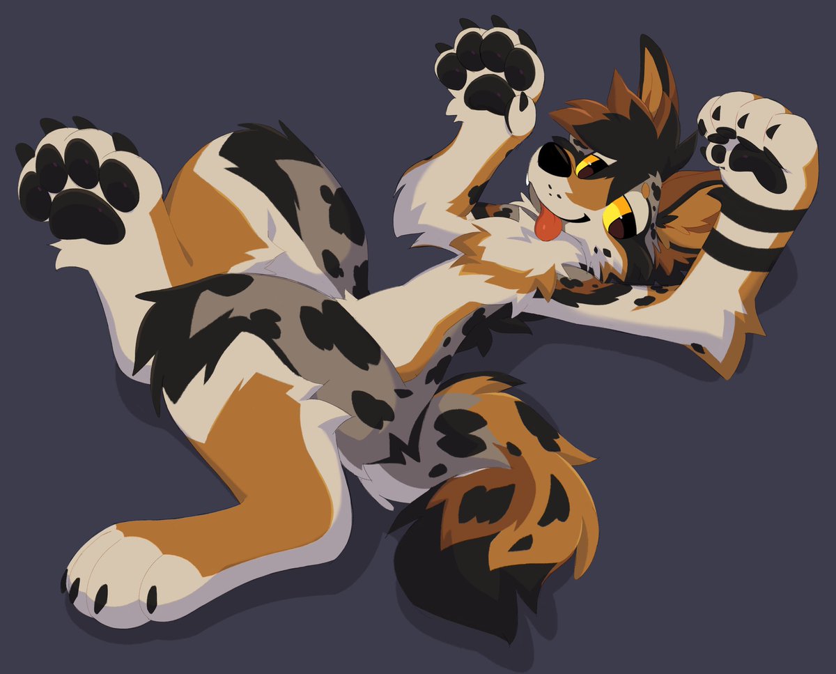 rolls around on the floor