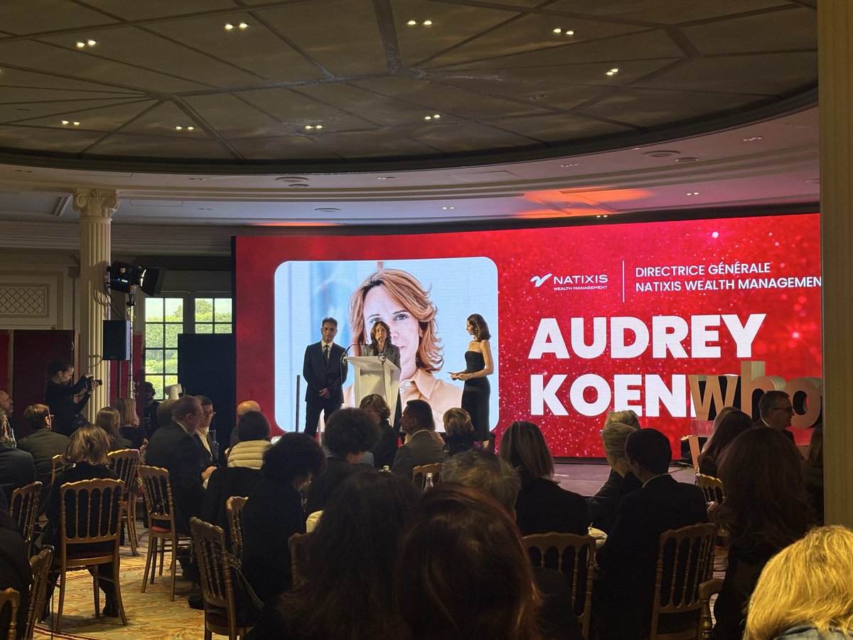 🎙️ Audrey Koenig, Directrice Générale de <a href="/NatixisWM/">Natixis Wealth Management</a>, l’un des partenaires premium de ce soir