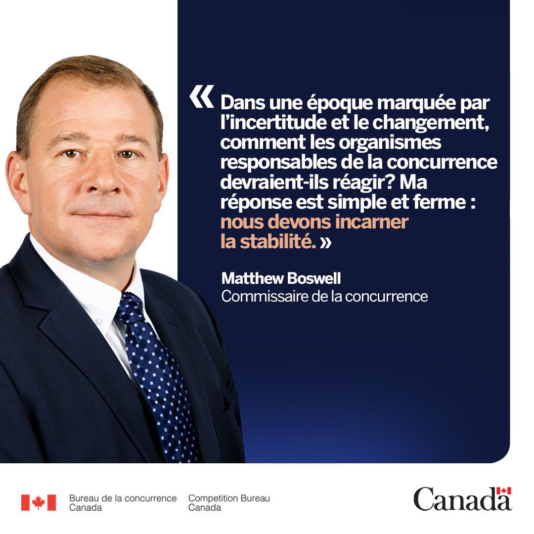 Le 4 novembre, le commissaire Matthew Boswell a prononcé un discours lors de la conférence annuelle 2025 de l’<a href="/IBAnews/">IBA News</a> à Toronto :

Lisez son discours complet ici : canada.ca/fr/bureau-conc…