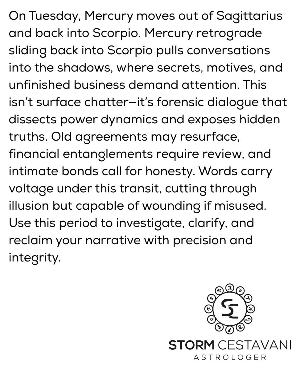 StormCestavani's tweet image. Mercury Rx in Scorpio.  #astrology #horoscopes #ScorpioSeason