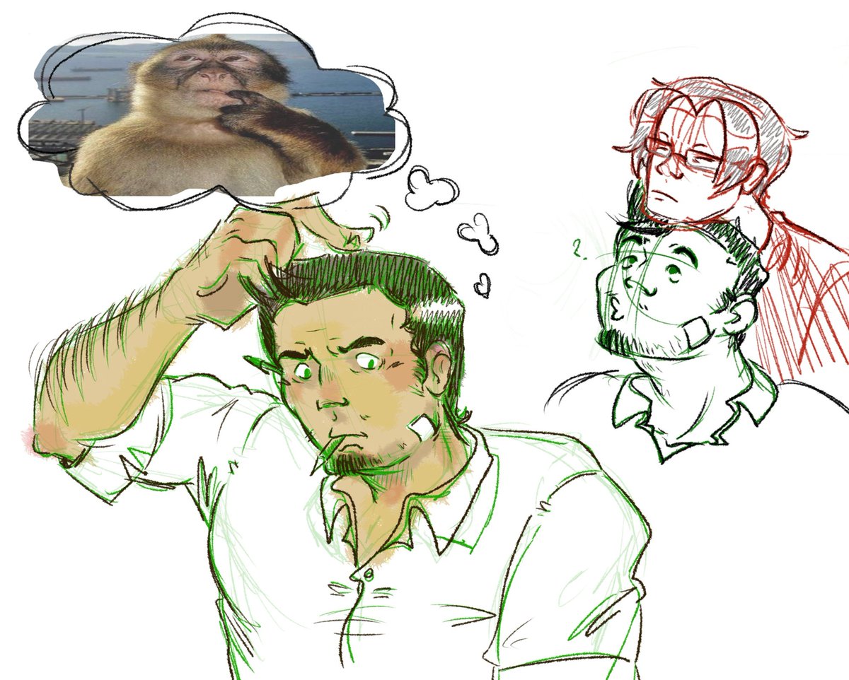 MrGG_Ka's tweet photo. He's thinking 
#AceAttorney https://t.co/gC5plr65Dj