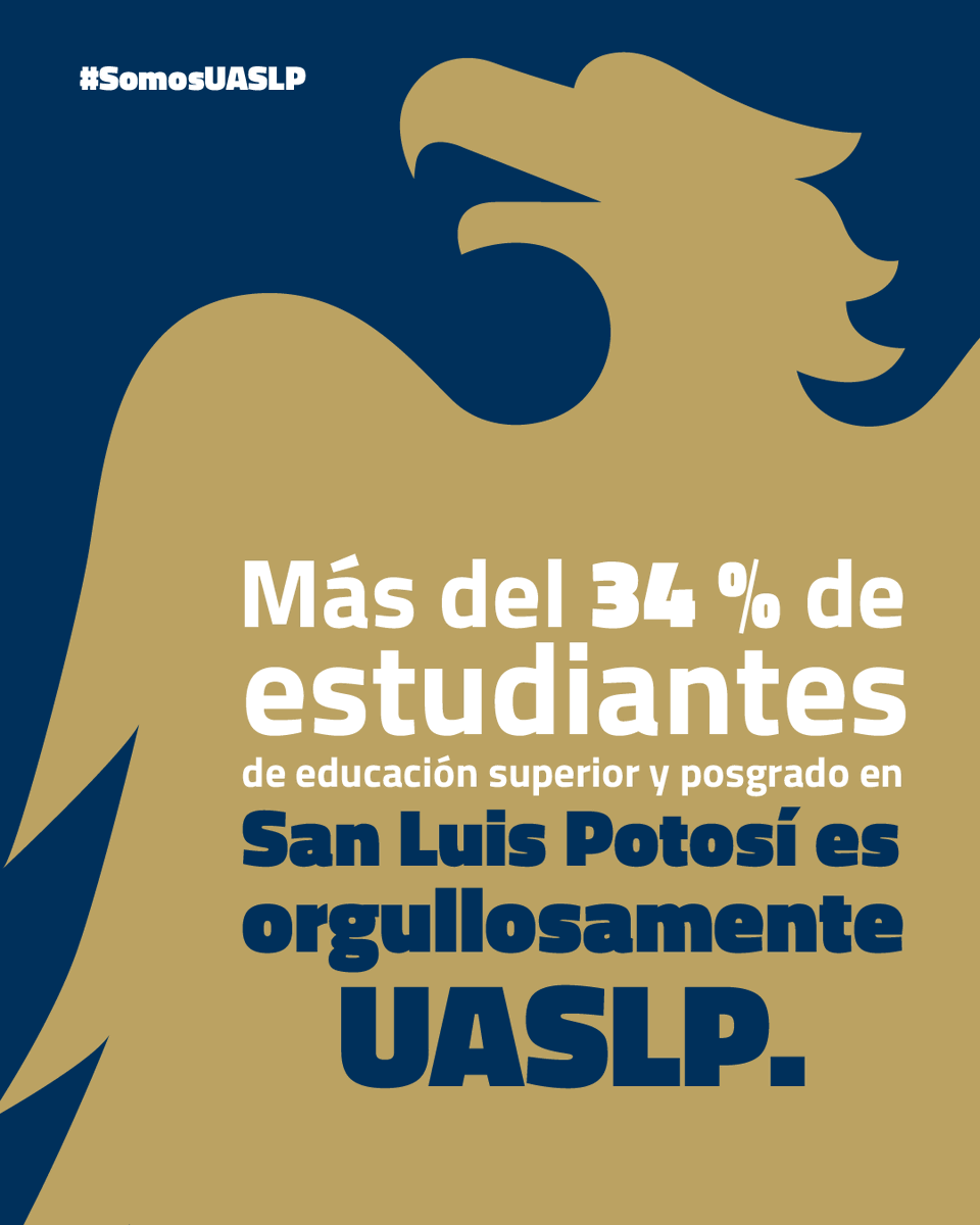 💙💛 ¡Somos el valor de la educación superior en San Luis Potosí!

Orgullosamente, la #UASLP 🦅 es el cimiento de las y los profesionales que mueven nuestro estado y nación, con calidad, excelencia y compromiso social.