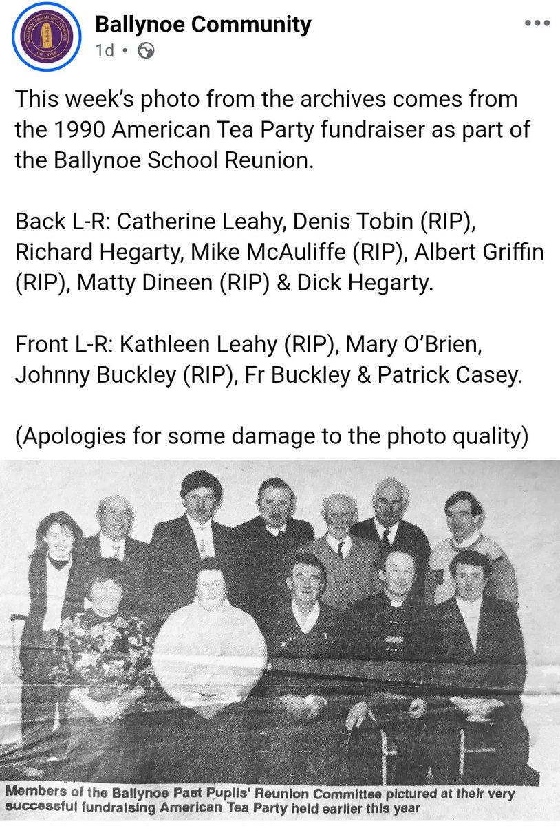 Another post from Ballynoe Community Association sharing our school and community history
facebook.com/Ballynoecommun…