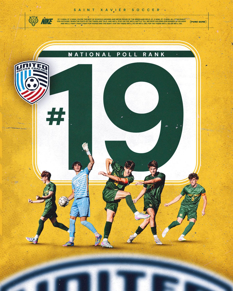 St. X Soccer finished the year ranked #19 in the nation by United Soccer Coaches, a reflection of hard work, discipline, and a tradition unequaled.

#WeAreStX
#GoTigers