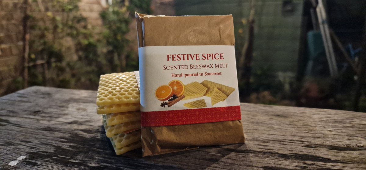 ByMHAIRI's tweet photo. 🌲✨ FESTIVE SPICE beeswax melts drop 1st Dec ✨ Orange, cinnamon &amp; clove in pure Somerset beeswax 50g pack (2 big honeycomb melts) – £8.50 Smells like mulled wine &amp; log fires 🕯️ Shop link live Sunday → https://t.co/KSXMBPuaBS #FestiveSpice #ChristmasGift #EcoHome #HandmadeUK https://t.co/2UcFpKw6WK