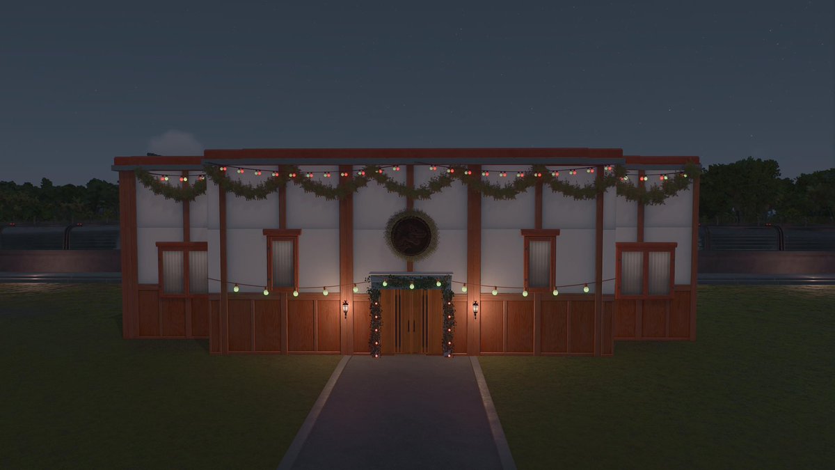 Finished my Christmas Lagoon Viewing Gallery #JurassicWorldEvolution3 <a href="/JW_Evolution/">Jurassic World Evolution 3</a>