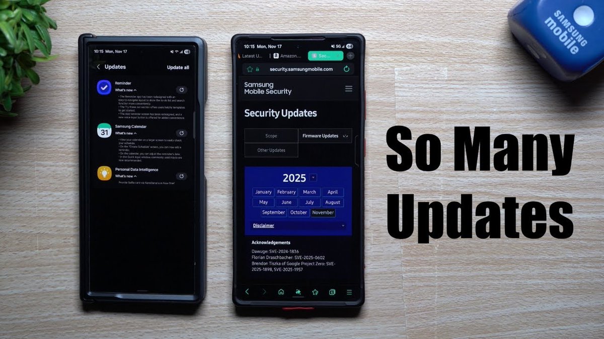 jimmyispromo's tweet image. Tons of Updates From Everywhere - Phones, Watches &amp;amp; Tablets

Watch Here: youtu.be/AZB3TdMozr8

#Samsung #OneUI7 #GalaxyS25Ultra #GalaxyS24Ultra #GalaxyAI @SamsungMobileUS #OneUI8 #GalaxyZFold7 #GalaxyWatch