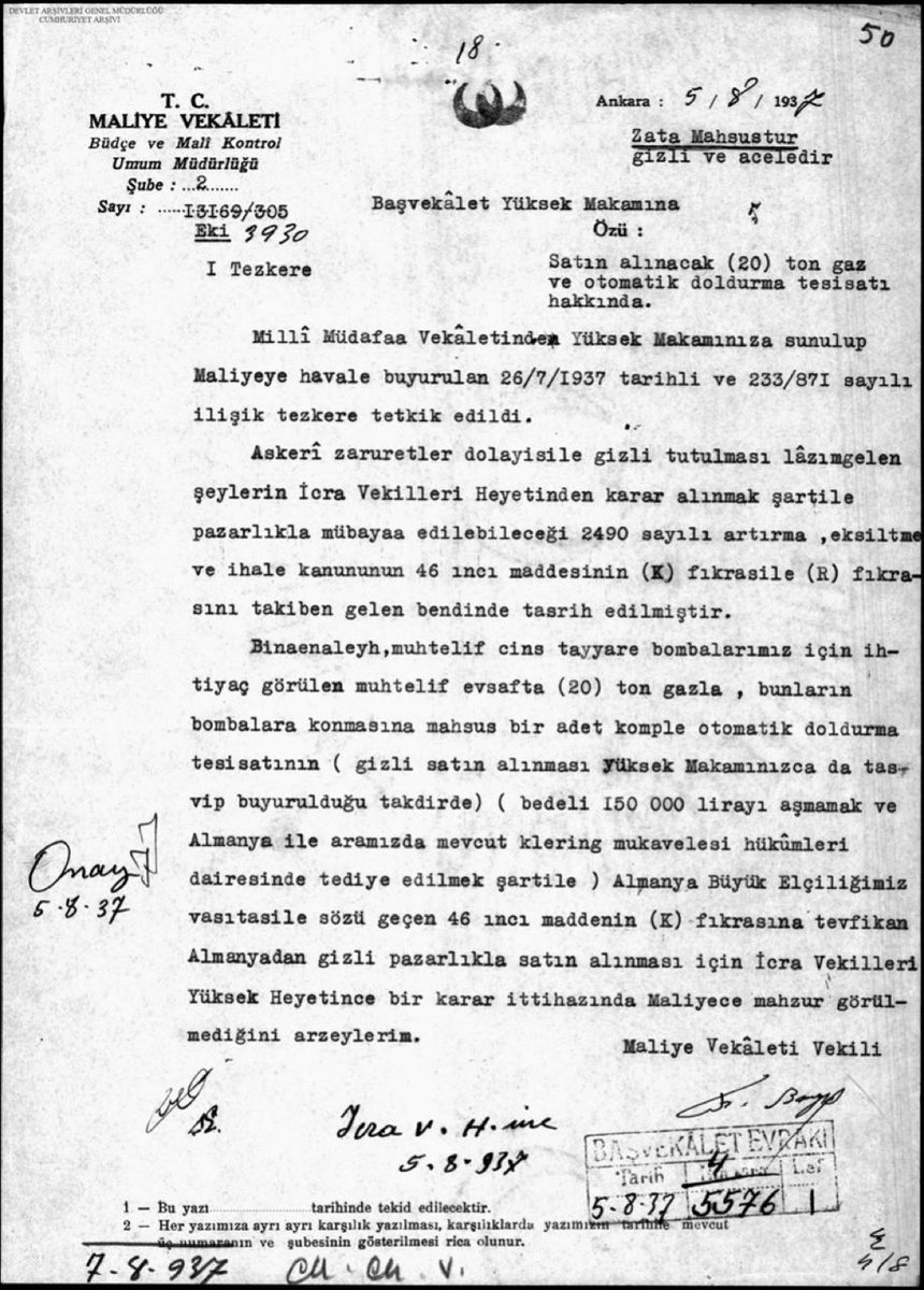 Historisches Dokument bestätigt: Türkei kaufte 1937 Giftgas aus Nazideutschland für den Einsatz im kurdischen Dersim

Ein neu aufgetauchtes Archivdokument zeigt:
Die Türkei kaufte 1937 Giftgas aus Nazideutschland, um es während der Militär­operation im kurdischen Dersim