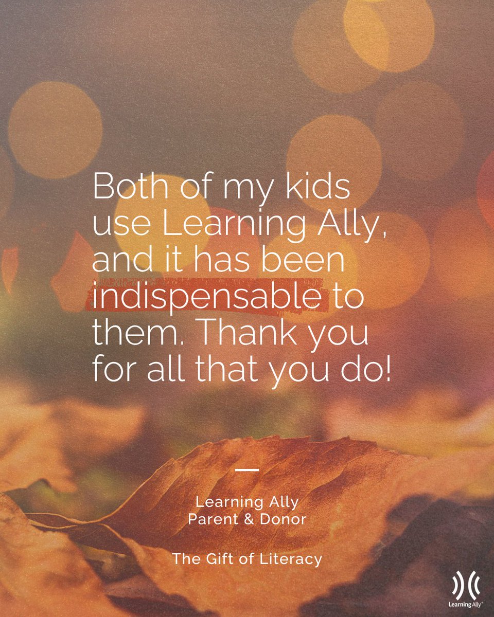 Learning_Ally's tweet image. &quot;My son has dyslexia and Learning Ally is his greatest tool.&quot; ❤️
Swipe our carousel to read powerful quotes from our donors &amp;amp; parents on the true impact of @Learning_Ally.
Give the gift of literacy. Donate today: bit.ly/45pXFGt
#Literacy #Donate #LearningAlly #NonProfit
