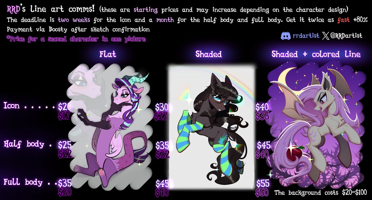 RRDartist's tweet image. Hi! I finally got around to making a price list :D
Welcome to my DM and Discord~