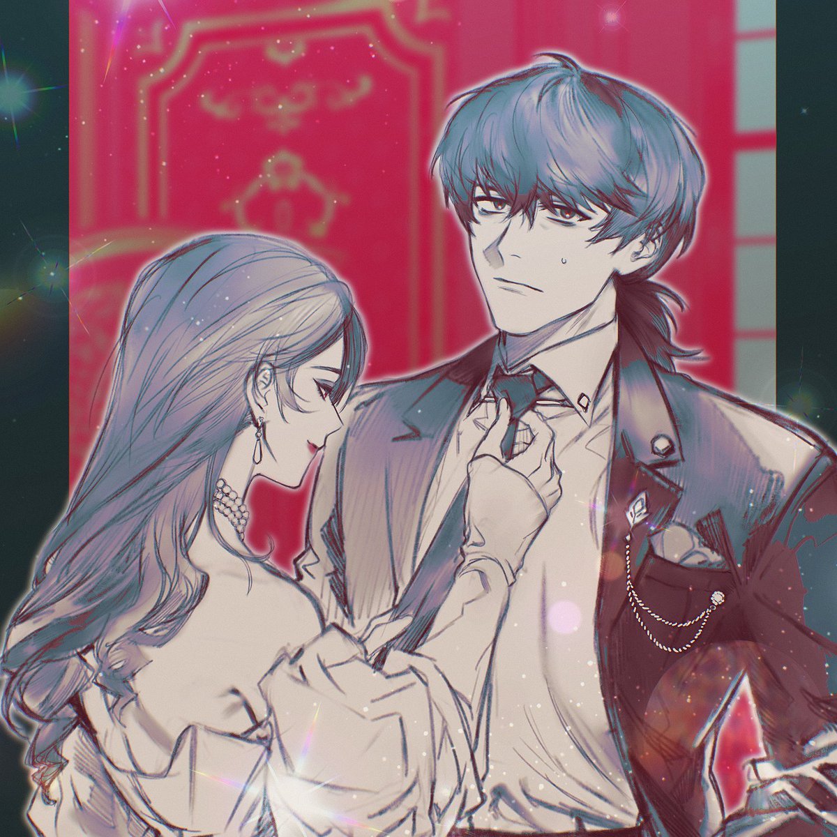 [아라미츠]
파티? 같은곳 갔는데
아라가키가 넥타이 제대로 못해서
미츠루가 고쳐줬으면 하는?걸 보고 싶어서 그려봤어요 ㅎ