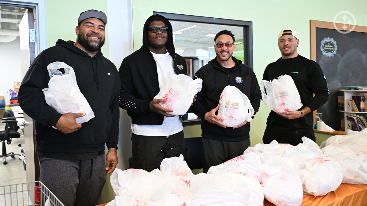 On Monday, <a href="/CamHeyward/">Cam Heyward</a> held his annual Thanksgiving Distribution at <a href="/PghFoodBank/">Greater Pittsburgh Community Food Bank</a>. With the help of his teammates, members of our community received turkeys and groceries for their Thanksgiving dinner.