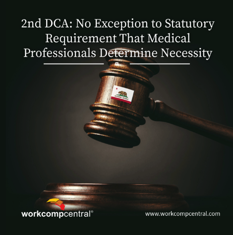 WorkCompCentral's tweet image. ⚖️  The 2nd DCA has reaffirmed that disputes over continuing medical treatment must go through UR/IMR — leaving no authority for the WCAB or courts to override treatment decisions.

🔗workcompcentral.com/news/article/i…
#workcompcentral #workerscompensation #california