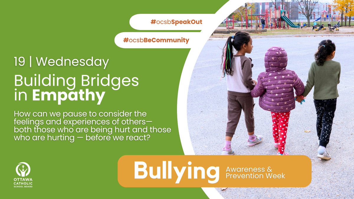 OttCatholicSB's tweet image. 💛 #BuildingBridges in #Empathy
We hope you’re having a really great day! But, it's still okay if you are not. Always #choosekindness &amp;amp; let’s continue looking out for one another. Thank you for being here and part of the #ocsbBeCommunity. 🤲

#ocsbBuildsBridges