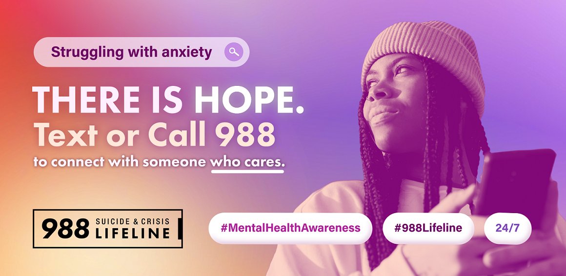 NAMIKeystonePA's tweet image. You don't have to struggle with your mental health alone. There is help. #988Lifeline #MentalHealthAwareness @988Lifeline