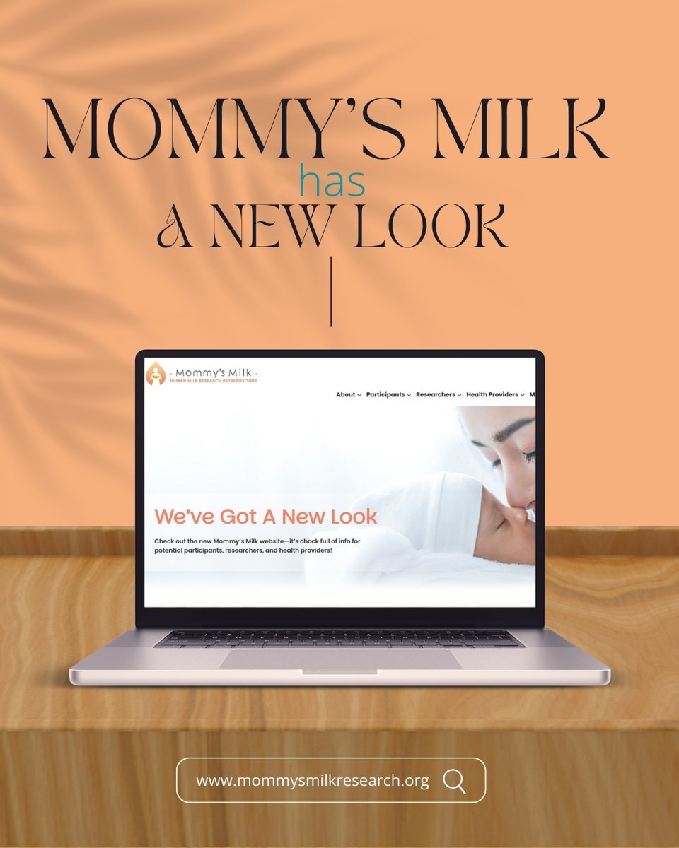 The Mommy’s Milk website has a brand-new look! 🌟 

Our redesigned site makes it easier than ever to explore our studies, sign up to participate, access resources, and learn how human milk research advances science.

Take a tour at mommysmilkresearch.org.