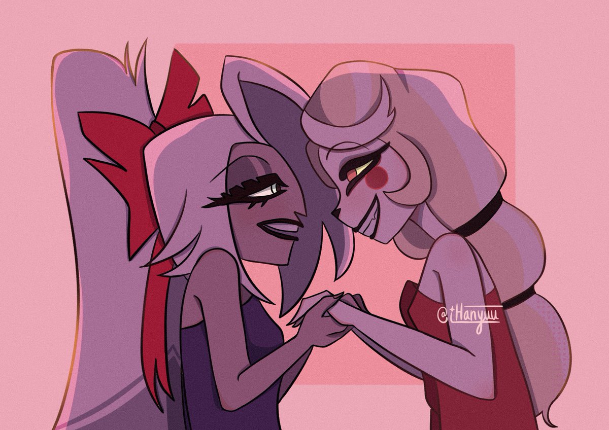 ihanyuu_'s tweet photo. I drew this perfect pretty couple 😭🤍🌸✨ 

#HazbinHotel #HazbinHotelFanart #hazbinhotelseason2 #CharlieMorningstar #digitalart #drawing https://t.co/1frENspEwZ