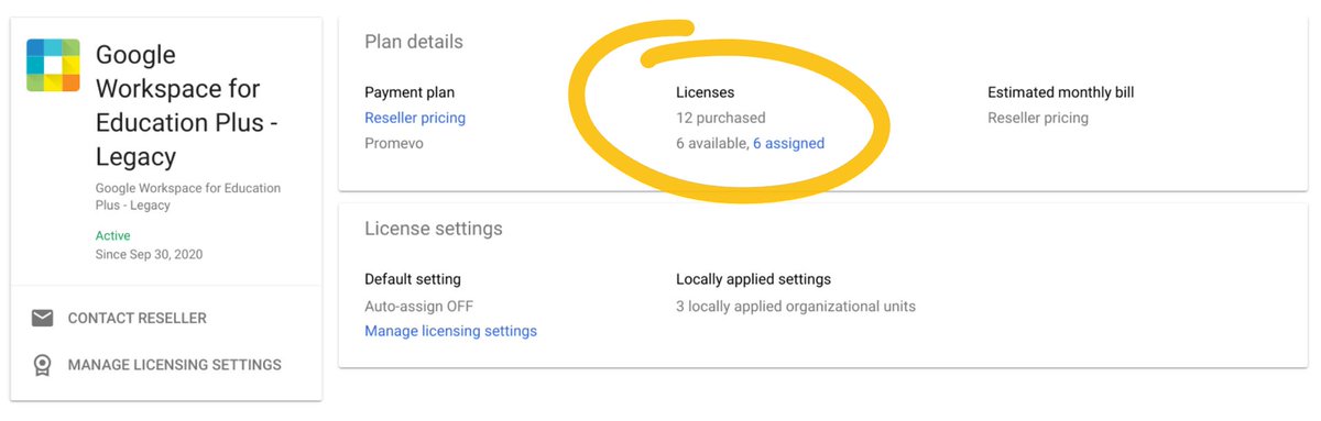 jrsowash's tweet image. Google Admin tip: If you have purchased one of the premium editions of #GoogleWorkspace, make sure you ASSIGN the licenses to your teachers!

I have worked with multiple districts who forgot this critical step!

#GoogleAdmin #ITadmin