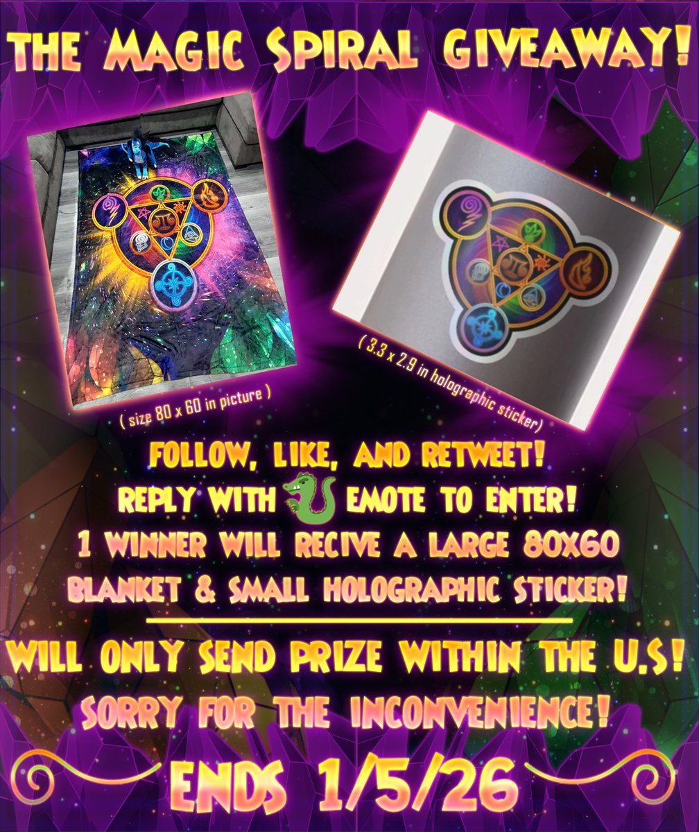 Tis the time of the season! Start the new year with a new blanket &amp; sticker! Giveaway ends 1/5/26! Goodluck wizards! Make sure you reply with a " 🐉 " below to enter, follow and retweet! #Wizard101
<a href="/Wizard101/">Wizard101</a>