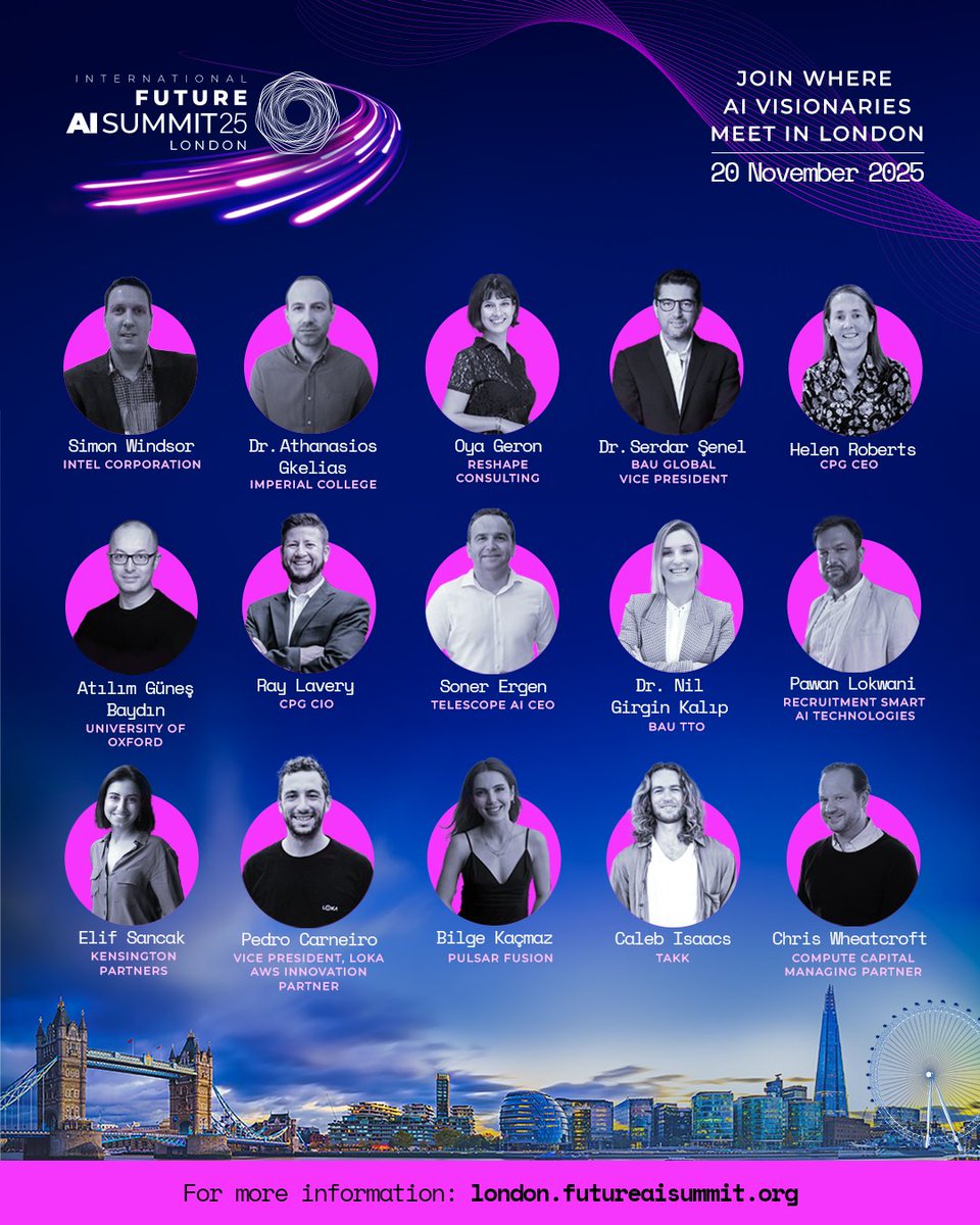 Future AI Summit is heading to London with the vision of BAU Global!

MENA’s largest AI event, the summit now goes global on November 20, 2025.

Organized in collaboration with BAU Global, AWS, Intel, Telescope, Bestimage Group, Skyloop, and Future Campus.