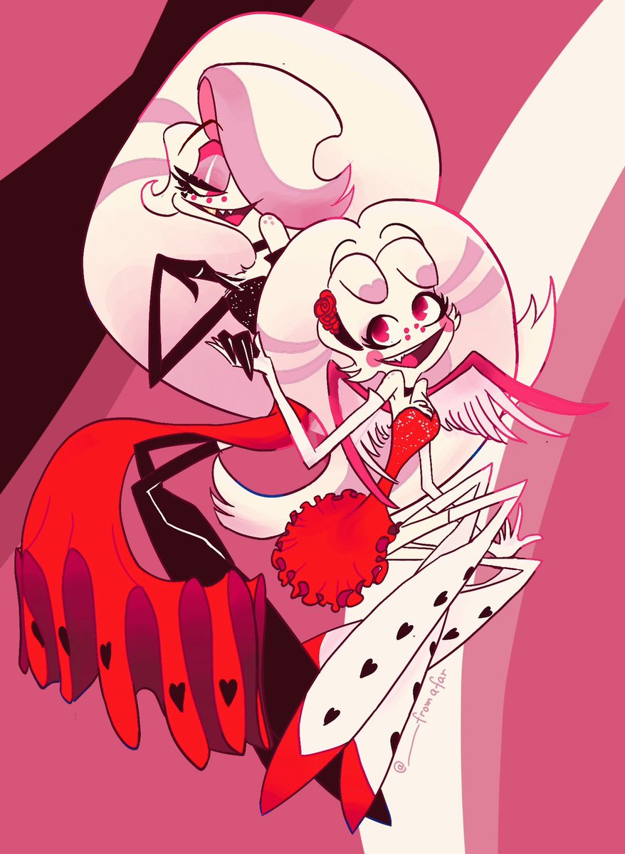 ep.6
エンジェルやっぱりモリーと双子なんだなって…
あーん😭😭😭😭

幸せになって😭😭
次はハスエン描く😭
 #HazbinHotelFanart