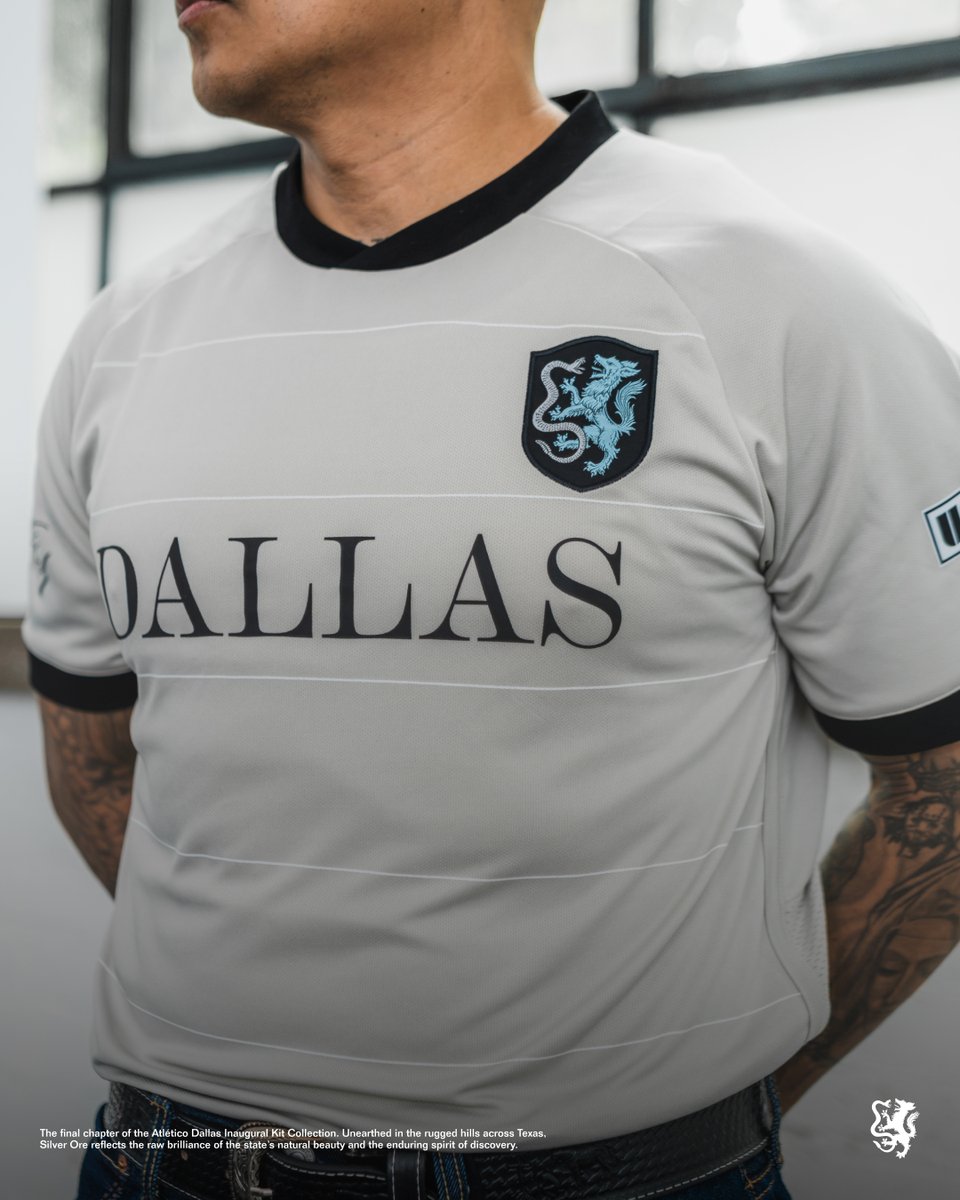 atleticodallas's tweet image. Introducing... The Silver Ore Kit.

The final chapter of the Atlético Dallas Inaugural Kit Collection. Unearthed in the rugged hills across Texas, Silver Ore reflects the raw brilliance of the state’s natural beauty and the enduring spirit of discovery.

Complete the Collection.…