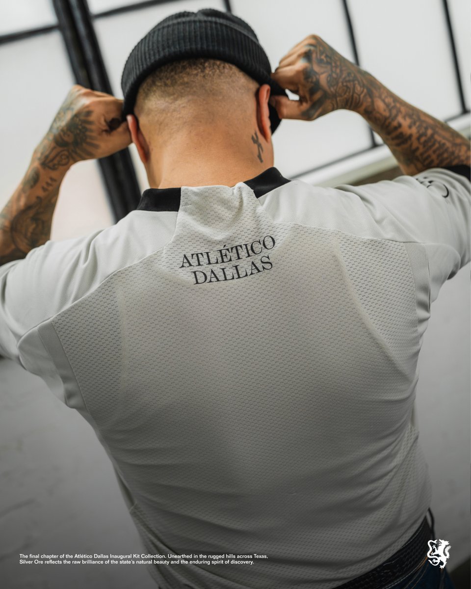 atleticodallas's tweet image. Introducing... The Silver Ore Kit.

The final chapter of the Atlético Dallas Inaugural Kit Collection. Unearthed in the rugged hills across Texas, Silver Ore reflects the raw brilliance of the state’s natural beauty and the enduring spirit of discovery.

Complete the Collection.…
