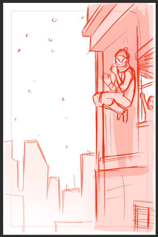 My rough/thumbnail for my Digital Color Semester Final!