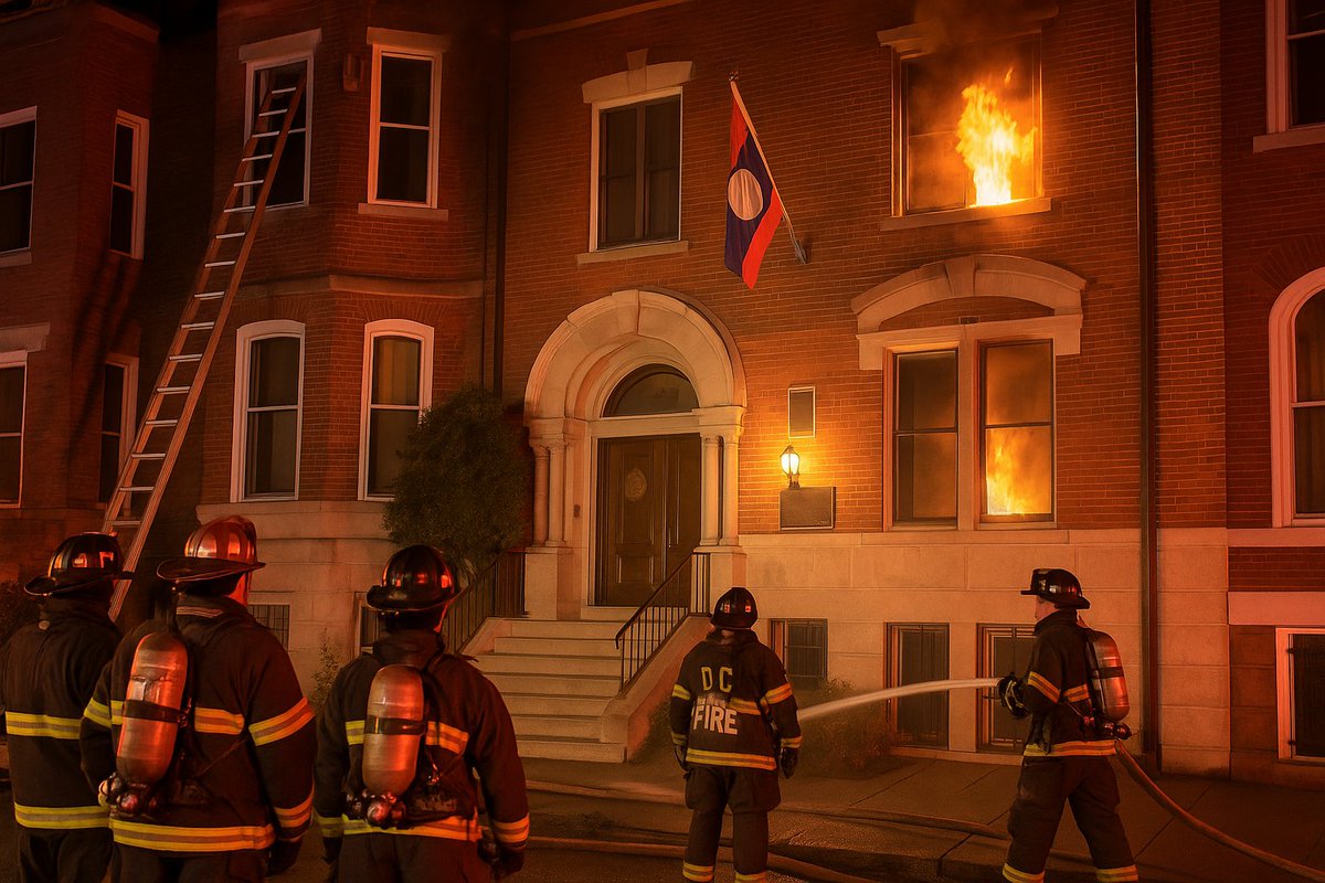 NRIPage's tweet image. Fire damages residence linked to Laos Embassy in DC, investigation underway

Read more at... nripage.com/articles/gener…

#General #WashingtonDC #DCFire #LaosEmbassy #EmbassyResidence #FireInvestigation #DCEmergency #DiplomaticProperty #SStreetNW #FireResponse #DCUpdates
