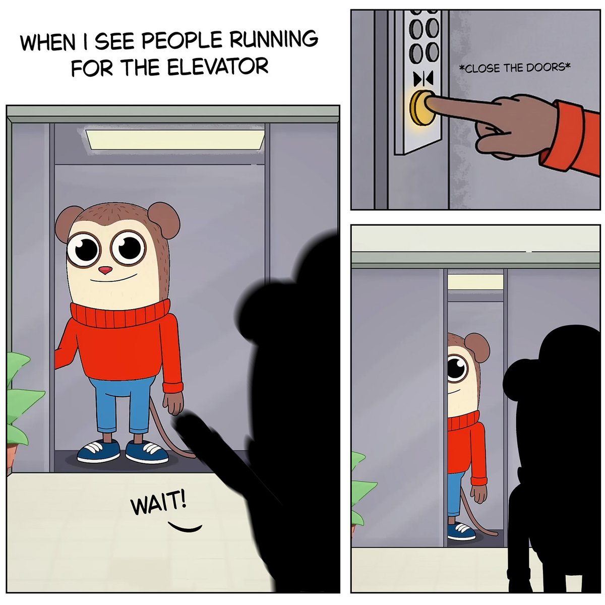 Max_DesignPro's tweet image. Sorry... elevator’s full 😈🚪
Send this to that one friend who always hits “close doors” 😅⬇️
#MaxDesignPro #FunnyMeme #Elevator #Cartoon