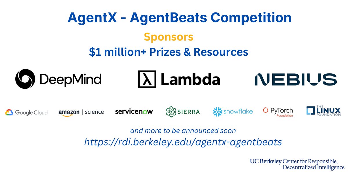 dawnsongtweets's tweet image. 🙏 Huge thanks to @claybavor, Co-Founder @SierraPlatform for the 8th lecture on Practical Lessons from Deploying Real-World AI Agents: youtube.com/watch?v=sfJM4L…
👉 Sign Up for AgentX – AgentBeats Competition: rdi.berkeley.edu/agentx-agentbe…
🧠 Sign up for the Agentic AI MOOC:…