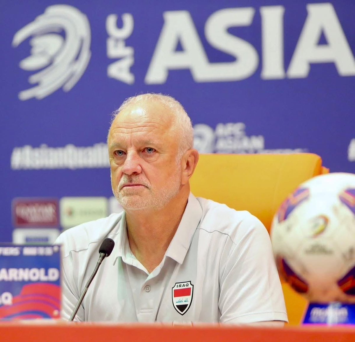 🎙️ غراهام ارنولد : 
-  ٦٥ الف متفرج شيء كبير بالنسبة لنا. احتاج من الجماهير العراقية ان تكون اللاعب رقم ١٢ والامر هذا سيصعب المباراة على الامارات .