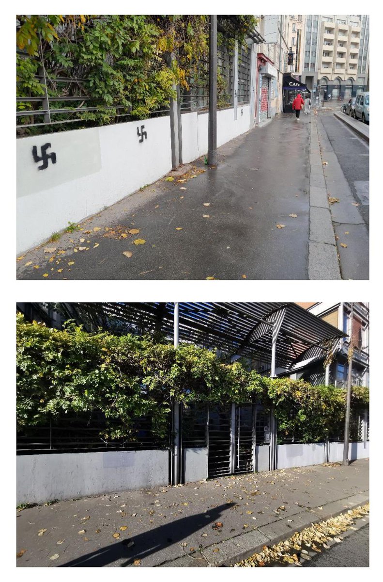 Des croix gammées ont été tagguées quai de Valmy. Merci à la police municipale qui a effectué les constatations et aux équipes de la propreté qui ont rapidement procédé à leur effacement. Nous ne tolérons pas ces messages de haine antisémite dans notre ville et déposons plainte.