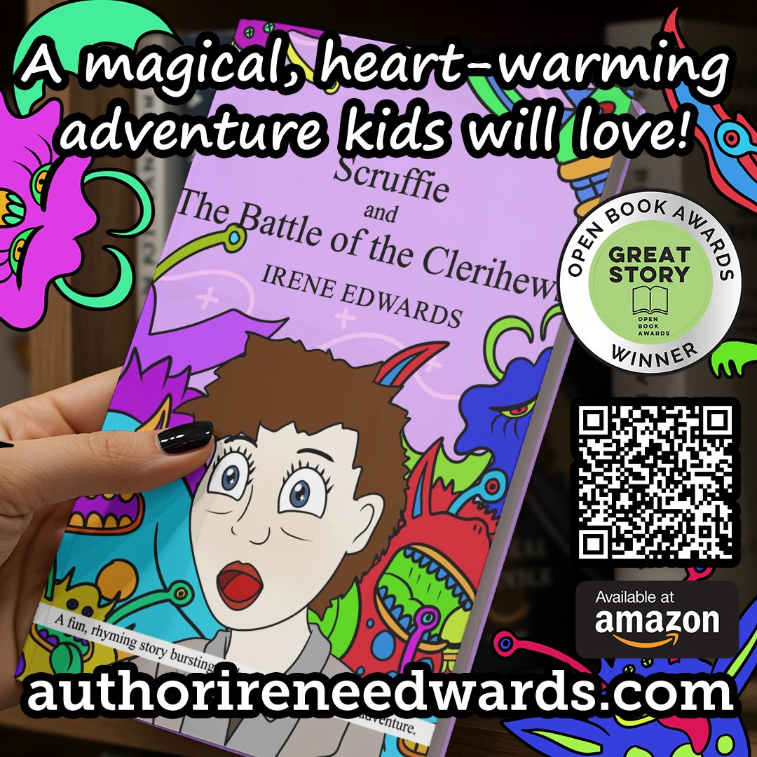 IreneEd77865554's tweet image. 🏴‍☠️✨Pirates, magical mischief, a crab with a glassy eye. Set sail for a laugh-filled adventure with Scruffie and The Battle of the Clerihews! ✨

👇Grab your copy today and spark a love of reading!
authorireneedwards.com/Books/

#kidsbooks #readingforkids #awardwinning #indieauthors
