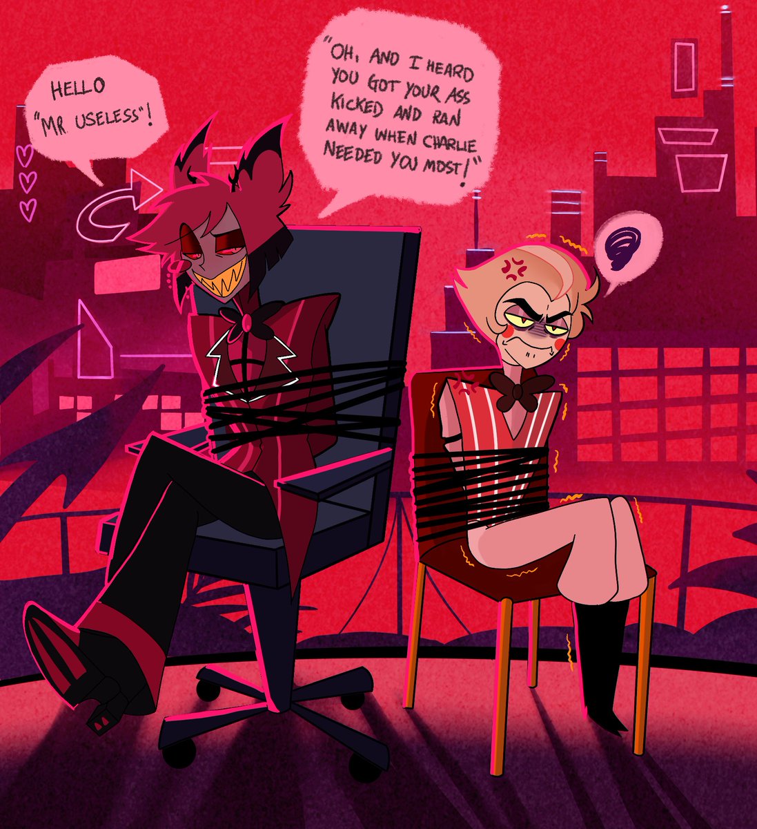 KonShot03's tweet photo. I can’t stop thinking about this 
#HazbinHotel #radioapple #alastor #hazbinhotels2 https://t.co/kQ0d6PlLDx
