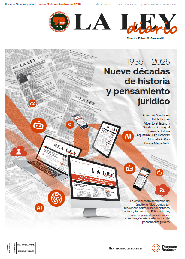 LaLeyRedaccion's tweet photo. [𝗛 𝗢 𝗬 en el #DiarioLaLey ] ''1935 - 2025 Nueve décadas de historia y pensamiento jurídico''

En esta edición especial, exploramos el rol de Editorial La Ley en la construcción colectiva, el debate y la evolución del pensamiento jurídico. https://t.co/aBqaQLw5gJ